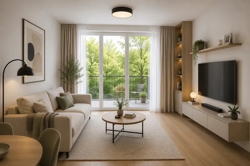 Neubau 2-Zimmer Wohnung mit Infrarotheizung, Balkon und Blick ins Grüne (EH40 / QNG) — photo 1